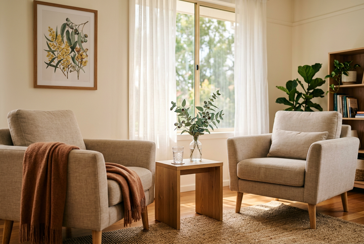 Warm, calm space for parent support sessions