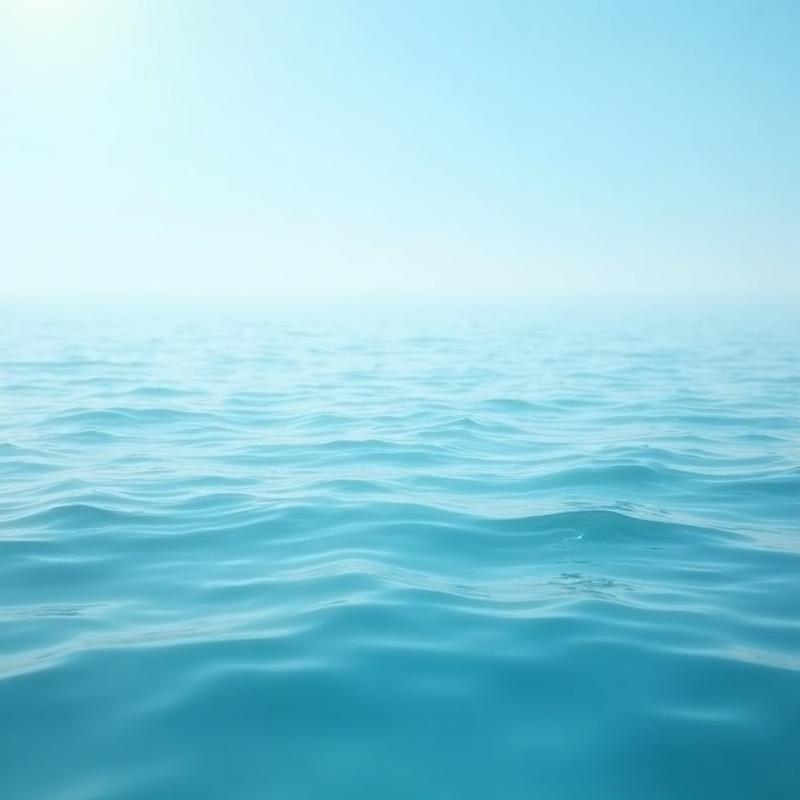 Peaceful ocean view with gentle waves and calm blue waters