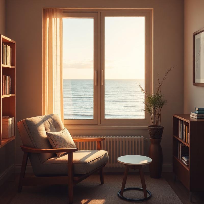 Peaceful counselling environment with therapeutic setting